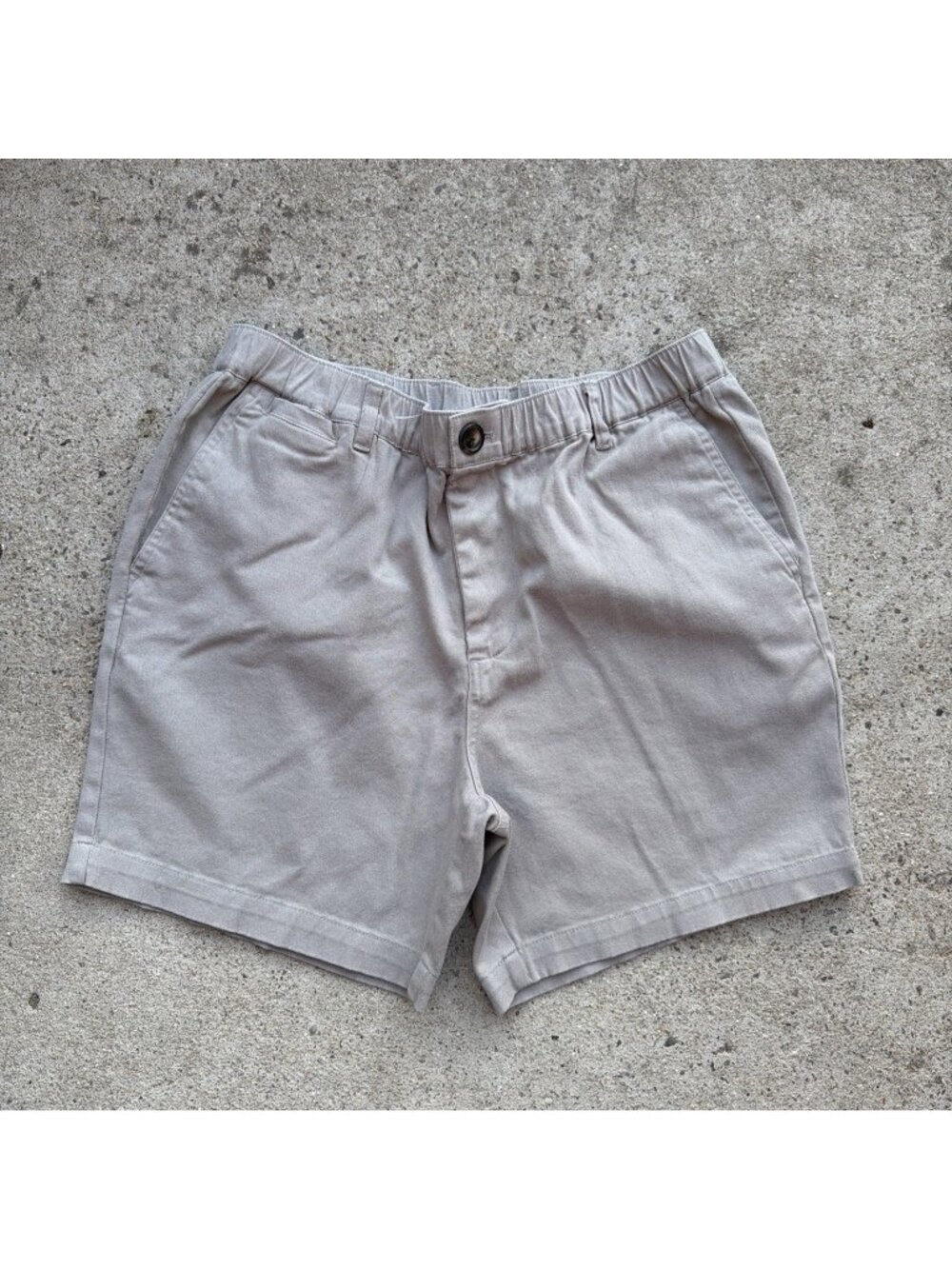 Cove Chino Shorts  Mens Gray 28 Athletic Gym 5" Inseam Elastic